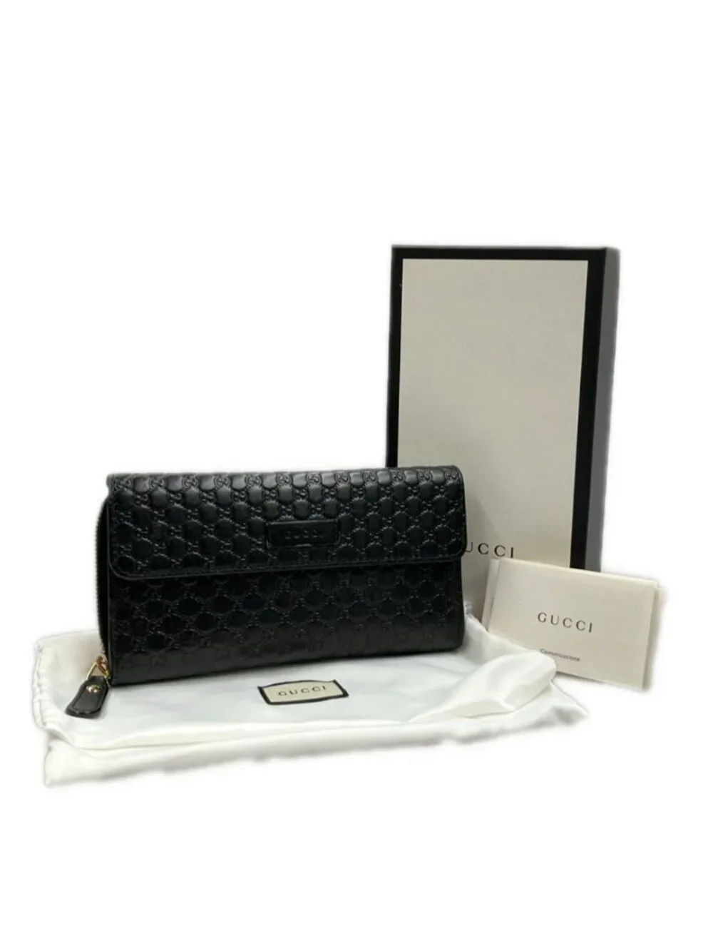 Gucci Zip Around Bifold Wallet Microguccissima